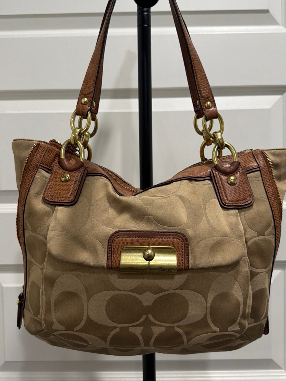 Coach Kristin Signature Sateen Tote/Shoulder Bag
